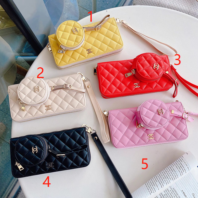 ST135 Chanel sets phone case wallet +Airpods cover